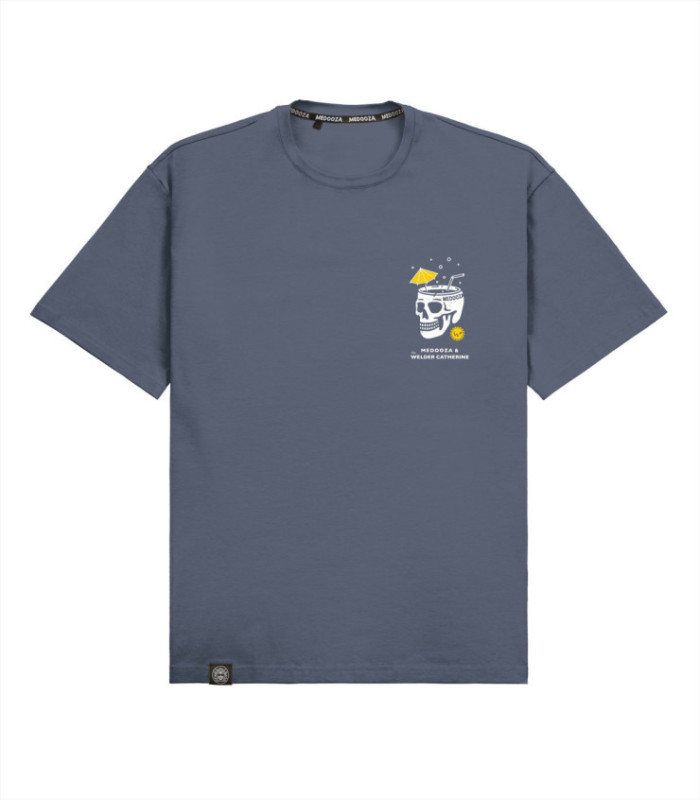 Футболка MEDOOZA x Welder C. ‘Coffee for Life’ (серо-синий) NCL23