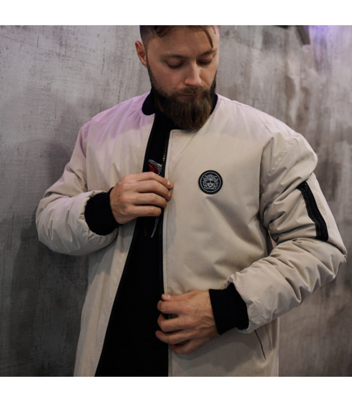 Бомбер удл. MEDOOZA "Basic" (бежевый)