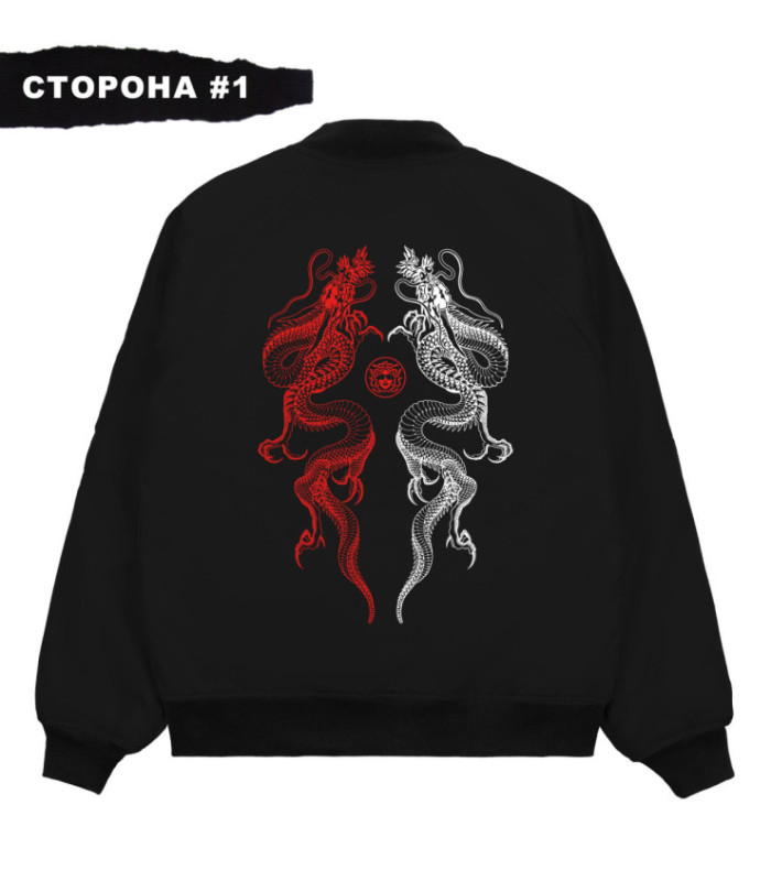 Бомбер MEDOOZA 2-сторон. "Dragon Twins/Katana"