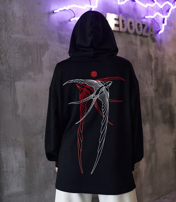 Худи MEDOOZA "Birds" (W) (черный)