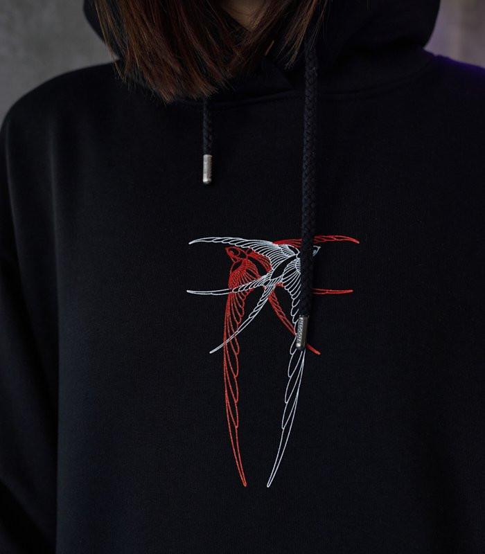 Худи MEDOOZA "Birds" (W) (черный)