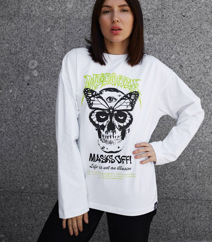 Лонгслив MEDOOZA "Masks Off" (W) (белый)
