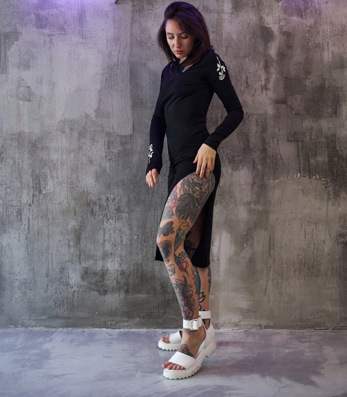 Платье с каплями MEDOOZA "Barbed Rose" (W) (черный)