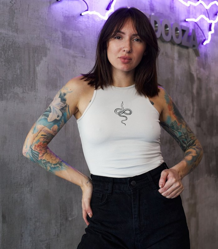 Майка MEDOOZA "Snake" (W) (молочный)