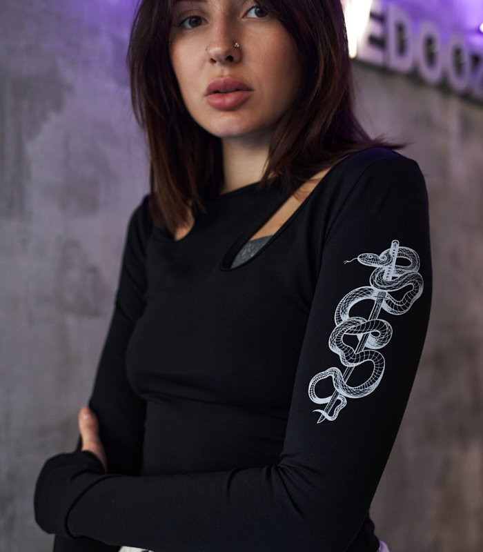 Топ с каплями MEDOOZA "Katana" (W) (черный)