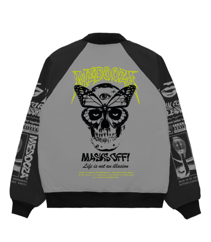 Бомбер MEDOOZA "Mystic" (серо-черный)