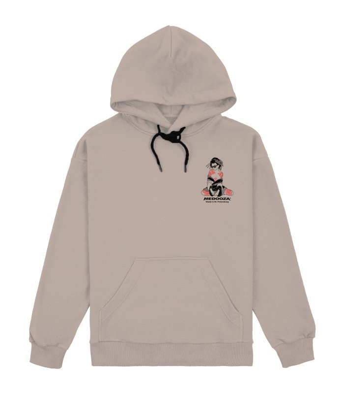 Худи MEDOOZA "Geisha II" (серо-бежевый)