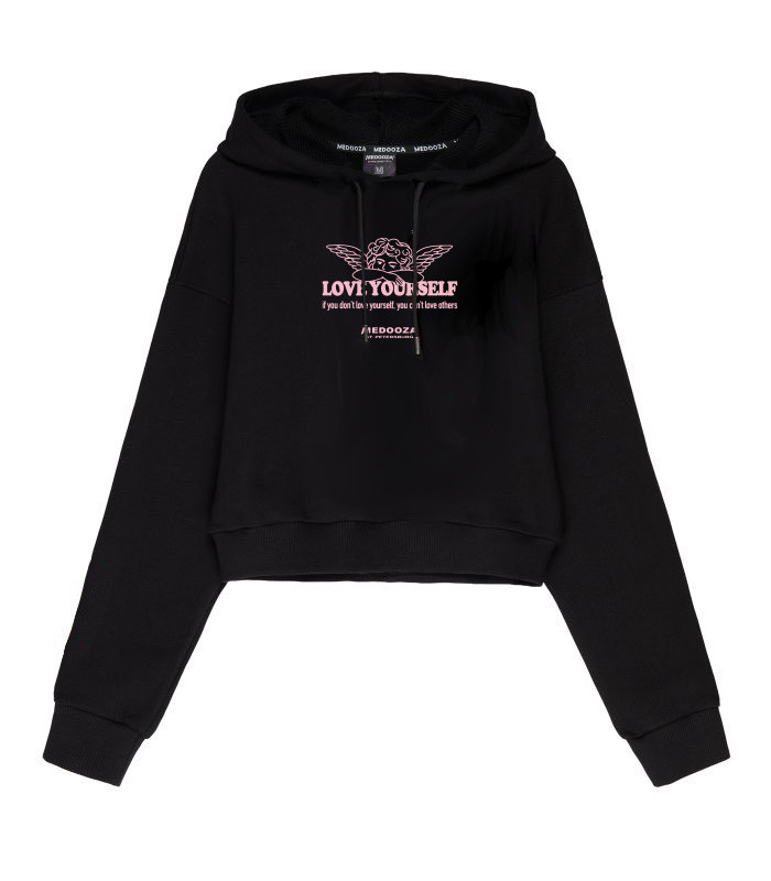 Худи MEDOOZA "Love yourself" (W) (черный)