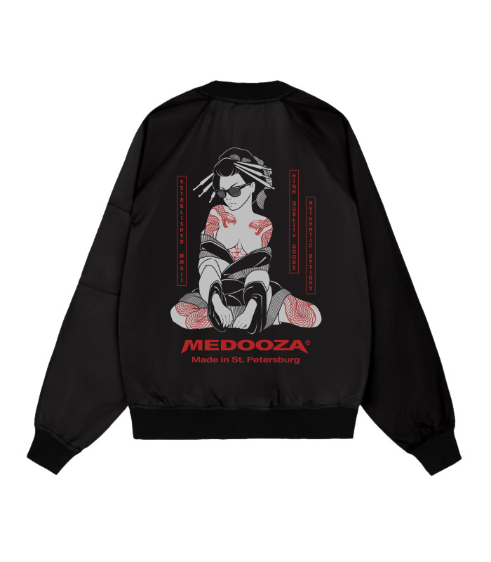 Бомбер MEDOOZA 2-сторон. "Geisha II // Crane Twins"