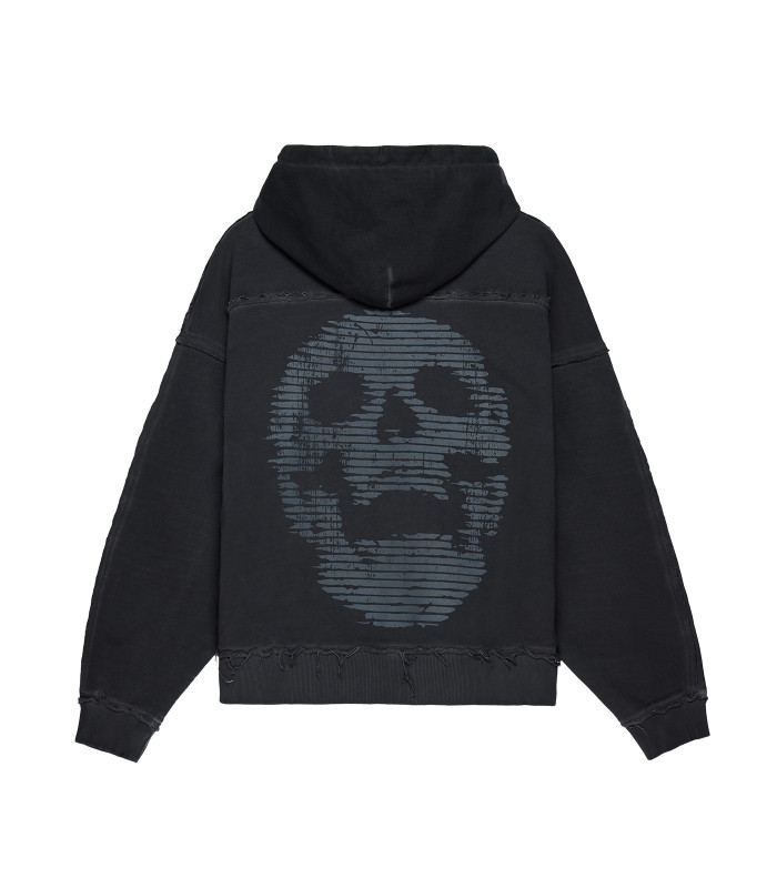 Худи grunge MEDOOZA Garment Dyed 'Brushed Skull'
