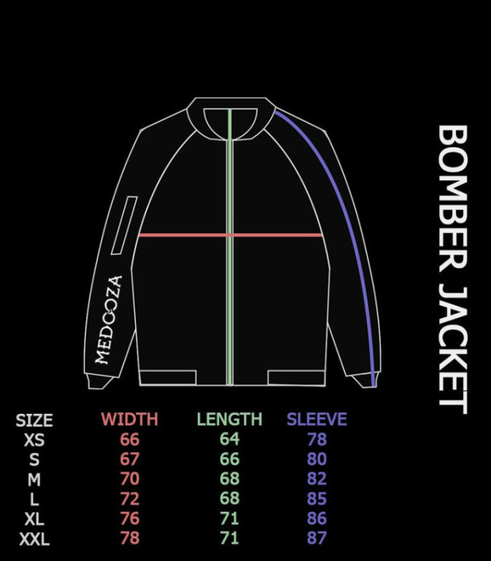 Бомбер MEDOOZA 2-сторон. "Журавль III // Asian Dream"