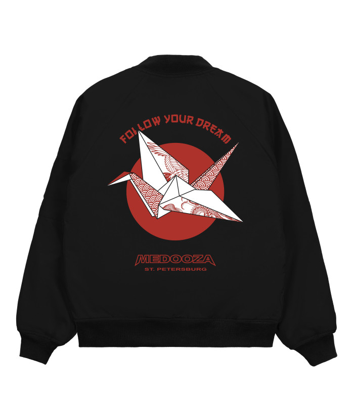 Бомбер MEDOOZA "Журавль III" (черный)