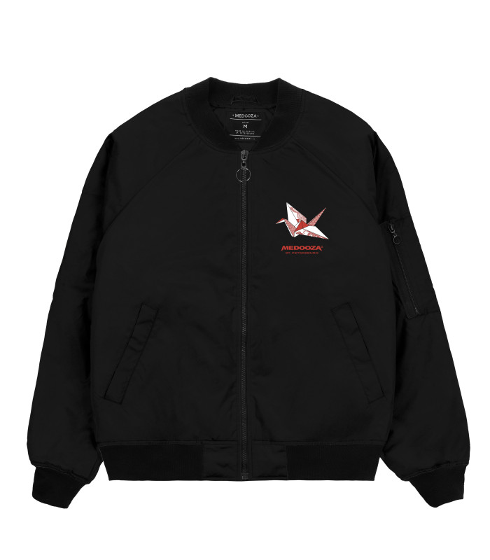 Бомбер MEDOOZA "Журавль III" (черный)