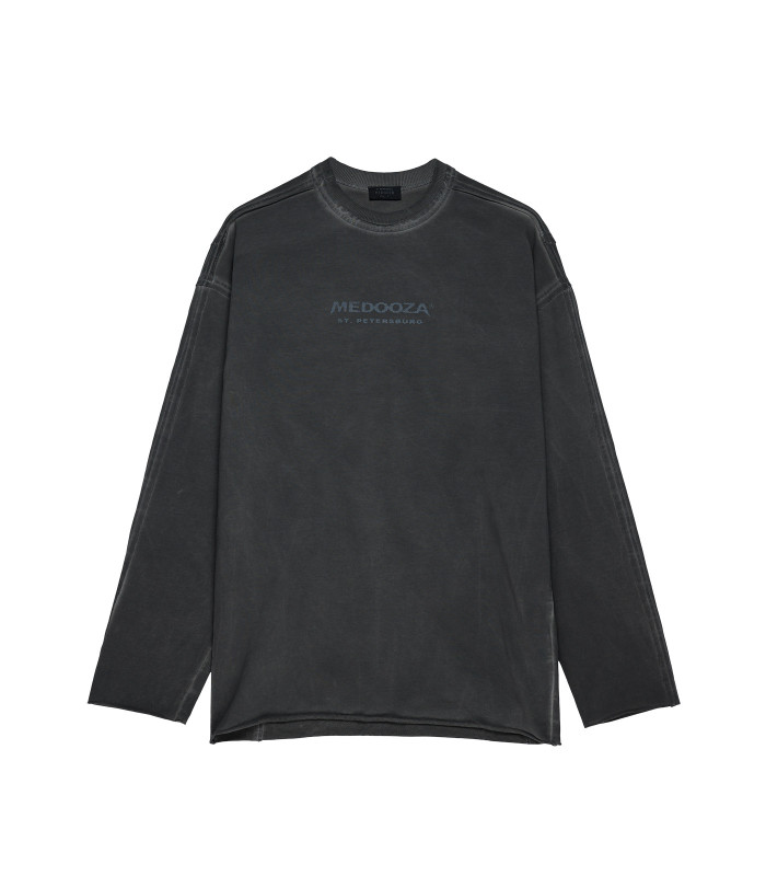 Лонгслив grunge MEDOOZA Garment Dyed 'Brushed Skull'