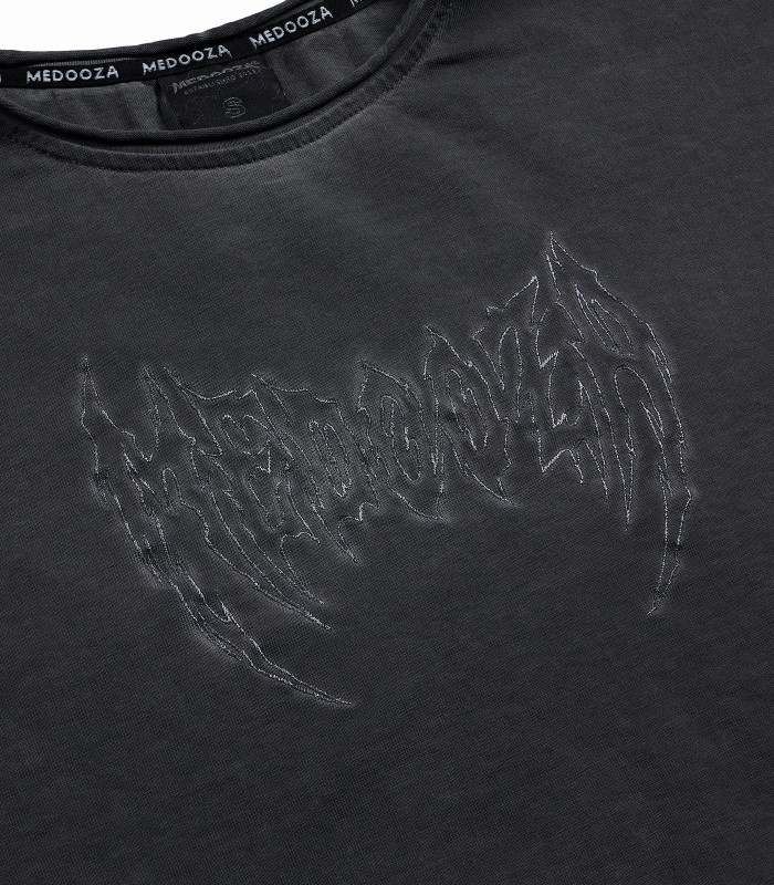 Футболка grunge MEDOOZA Garment Dyed 'Metal Logo outline'