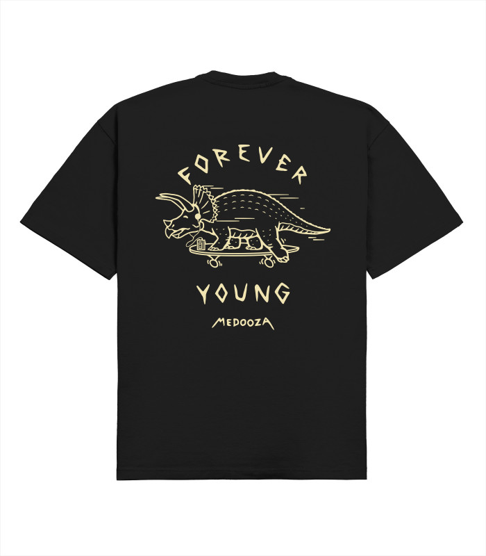 Футболка boxy MEDOOZA "Triceratops" (черный)