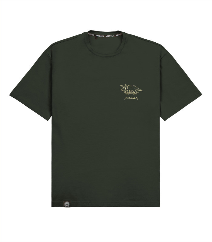 Футболка boxy MEDOOZA "Triceratops" (хаки)
