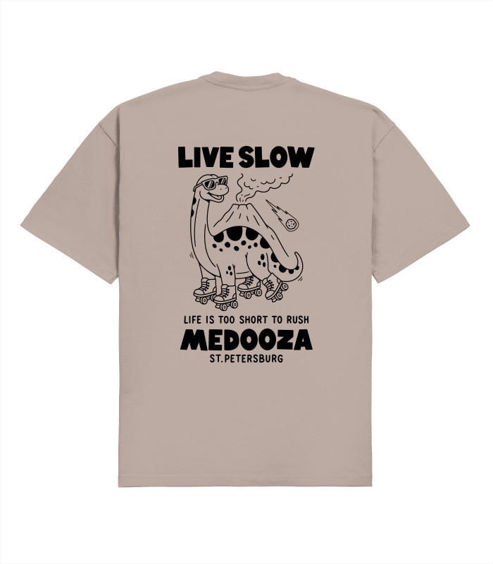 Футболка boxy MEDOOZA "Diplodoc" (серо-бежевый)