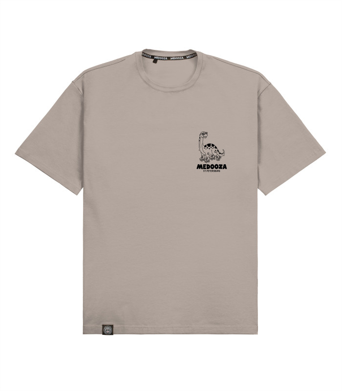 Футболка boxy MEDOOZA "Diplodoc" (серо-бежевый)