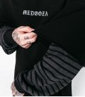 Худи MEDOOZA "Double Sleeve Goth logo (антрацит мел-черный / черный)