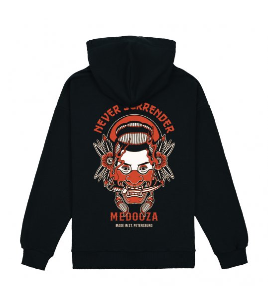Худи MEDOOZA "Never Surrender" (черный)
