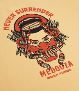 Футболка MEDOOZA "Never Surrender" (абрикос)