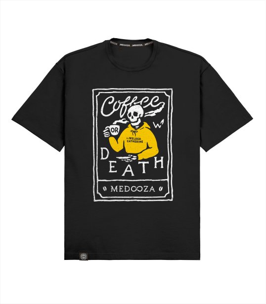 Футболка MEDOOZA x Welder C. ‘Coffee or Death’ (черный) NCL23