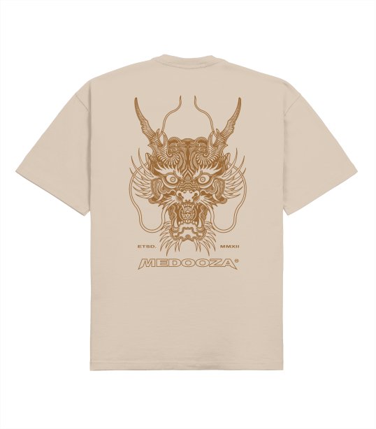 Футболка MEDOOZA "Dragon Head" (бежевый)