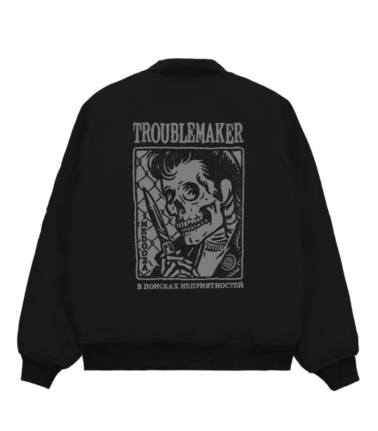 Бомбер MEDOOZA "Troublemaker" (черный)