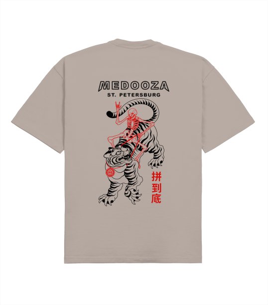 Футболка MEDOOZA "Tiger Rodeo" (светло-бежевый)