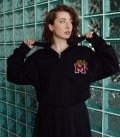 Свитшот Half-zip MEDOOZA «Tiger College» (W) (черный)