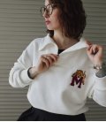 Свитшот Half-zip MEDOOZA «Tiger College» (W) (молочный)