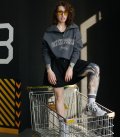 Свитшот Half-zip MEDOOZA «FTP College» (W) (графит)