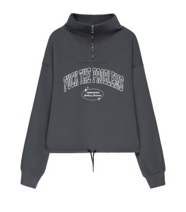 Свитшот Half-zip MEDOOZA «FTP College» (W) (графит)