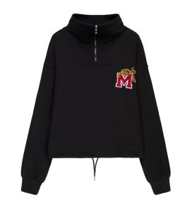 Свитшот Half-zip MEDOOZA «Tiger College» (W) (черный)