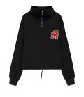 Свитшот Half-zip MEDOOZA «Tiger College» (W) (черный)