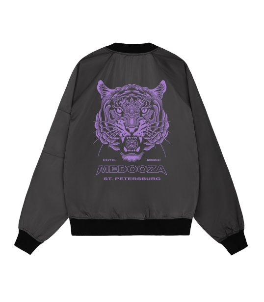 Бомбер летний MEDOOZA "Tiger Head" (темно-серый)