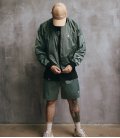 Шорты boxy MEDOOZA "Skull" (зеленый)