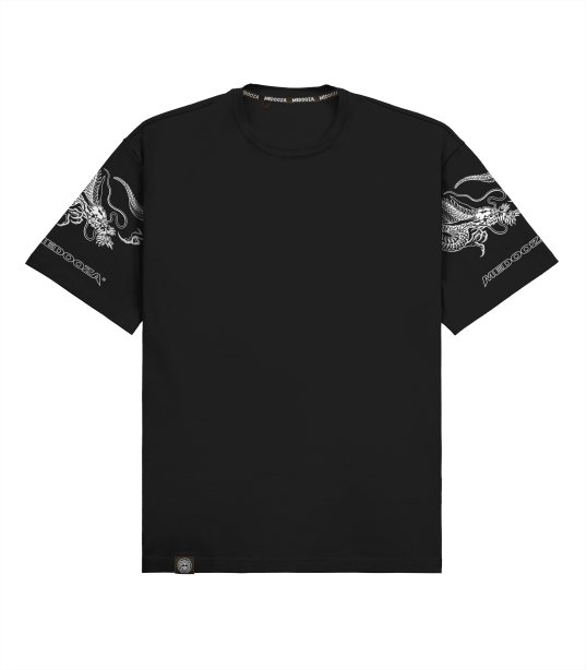 Футболка boxy MEDOOZA "Dragon Sleeves" (черный)
