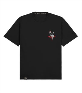 Футболка boxy MEDOOZA "Luck" (черный)