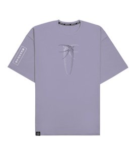 Футболка boxy MEDOOZA "Birds" (сирень)
