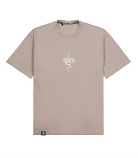 Футболка boxy MEDOOZA "Snake" (бежевый)