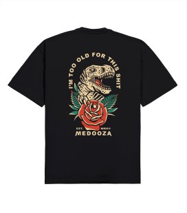 Футболка boxy MEDOOZA "Dinosaur" (черный)