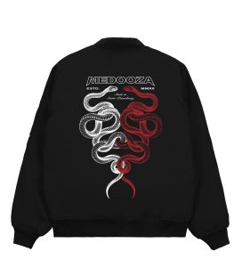 Бомбер MEDOOZA "Snake Twins" (черный)