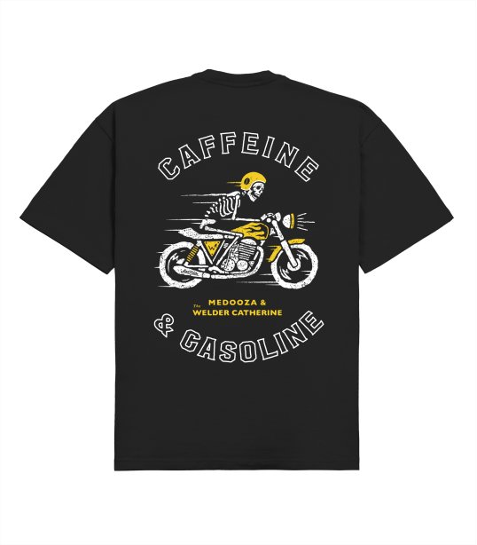 Футболка MEDOOZA "Caffeine & Gasoline" (чёрный)