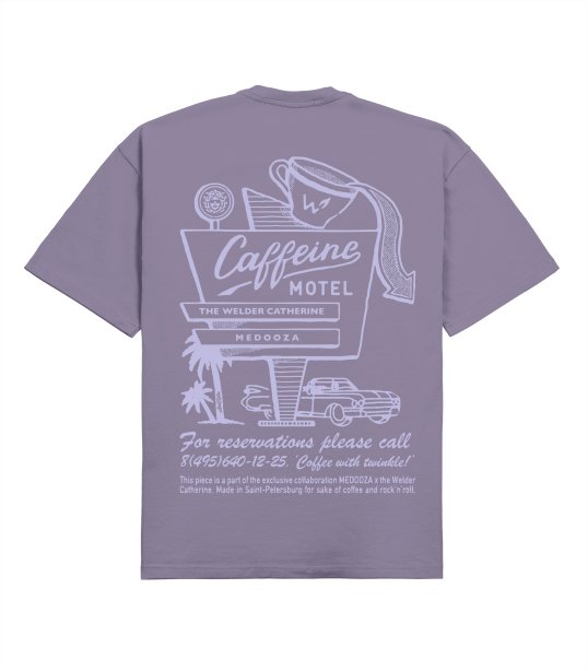 Футболка MEDOOZA "Caffeine Motel" (сирень)