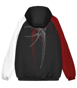 Куртка Jack300 MEDOOZA "Birds" (черно-красно-белый)