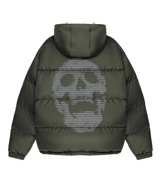 Пуховик Beefy MEDOOZA 'Brushed Skull' (хаки)