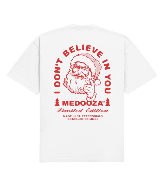 Футболка boxy MEDOOZA "Santa" (белый)