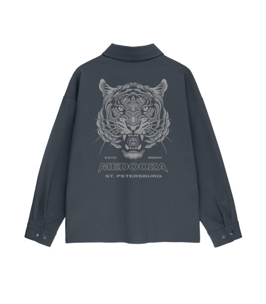 Рубашка MEDOOZA "Tiger Head" (темно-серый)